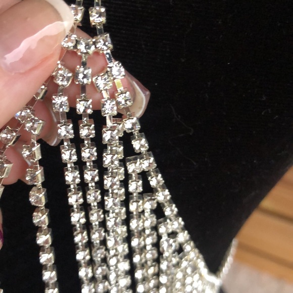 NEW Natasha CLEAR STONE BODY CHAIN - Picture 4 of 8